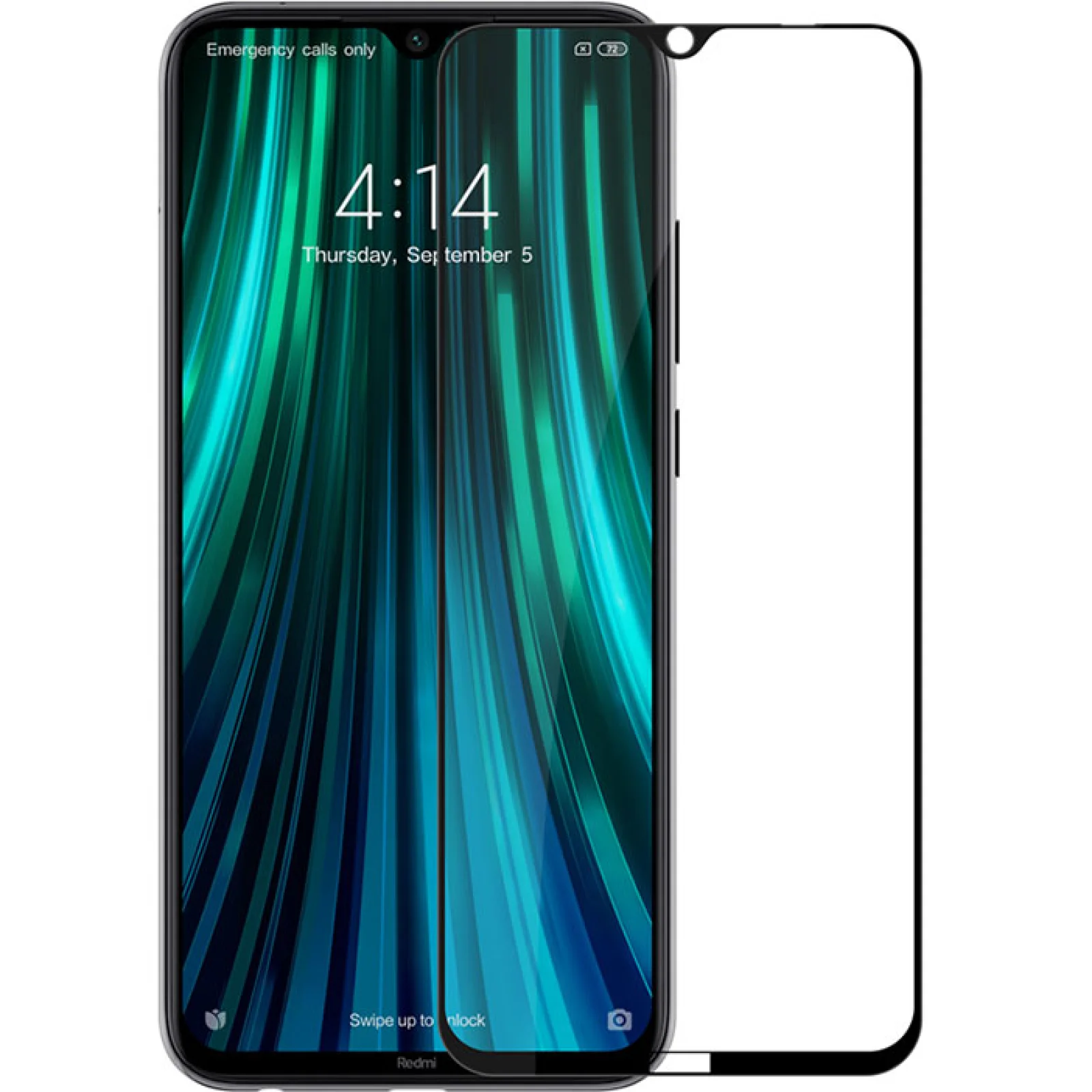 Защитное стекло Full Glue Black для Xiaomi Redmi Note 8