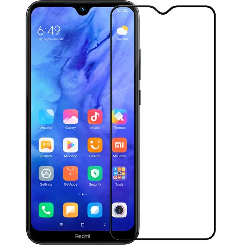 Защитное стекло Full Glue Black для Xiaomi Redmi Note 8T