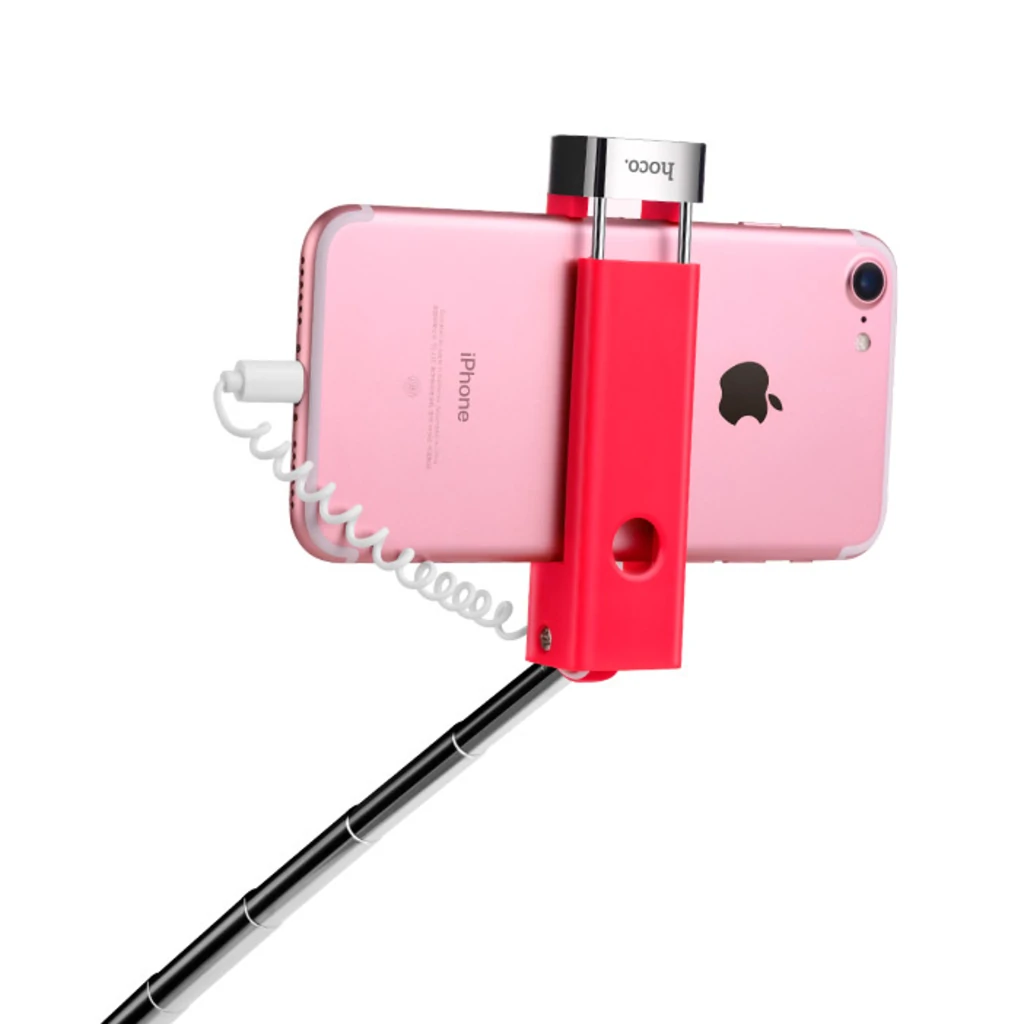 Монопод для сэлфи HOCO K3A Lightning Wired Selfie Stick Black
