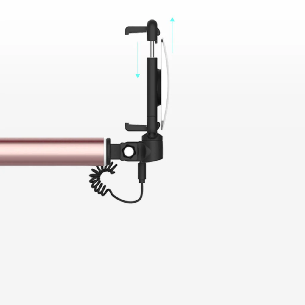 Монопод Rock Selfie Stick Mini NEW Big Mirror 60cm AUX Gold