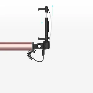 Монопод Rock Selfie Stick Mini NEW Big Mirror 60cm AUX Gold