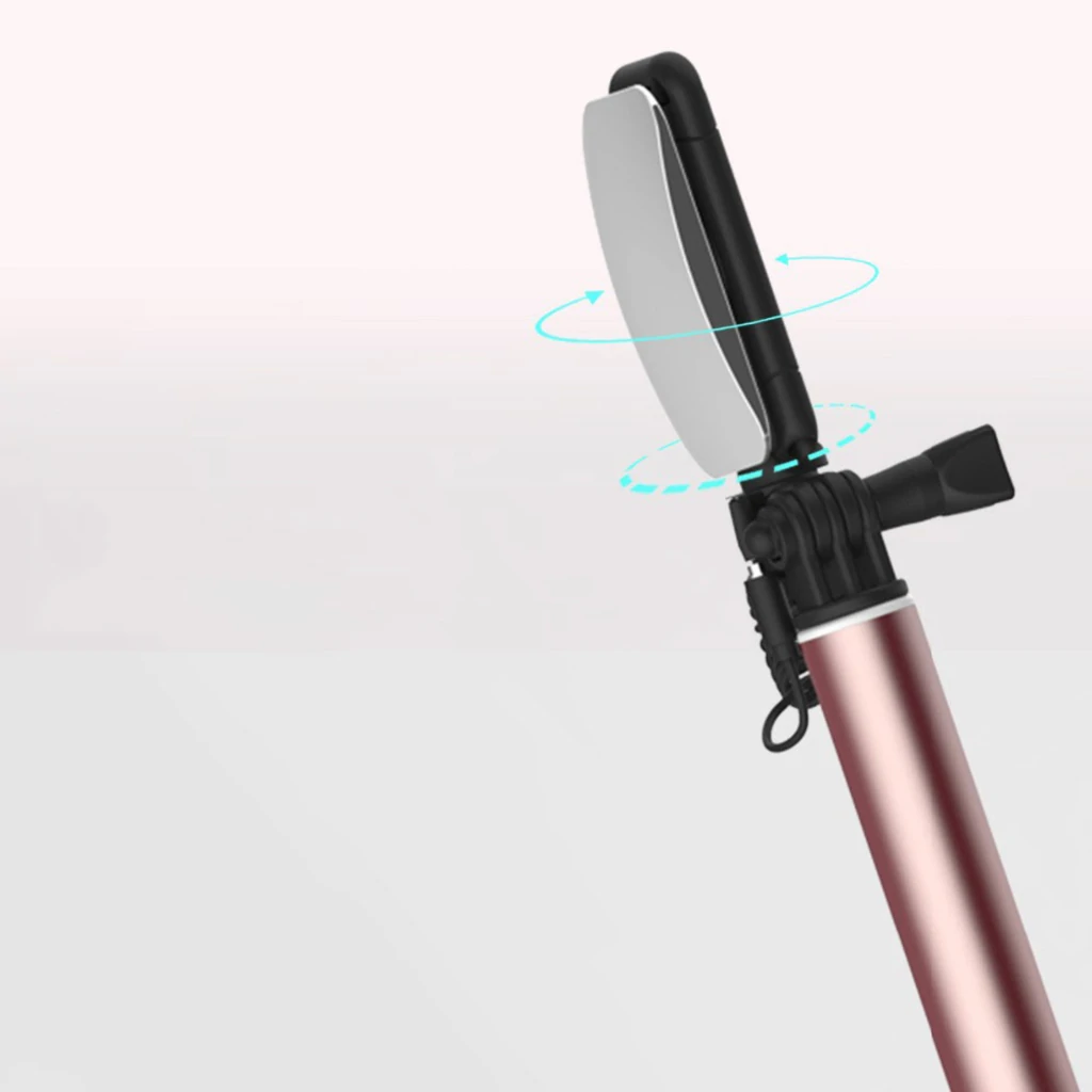 Монопод Rock Selfie Stick Mini NEW Big Mirror 60cm AUX Gold