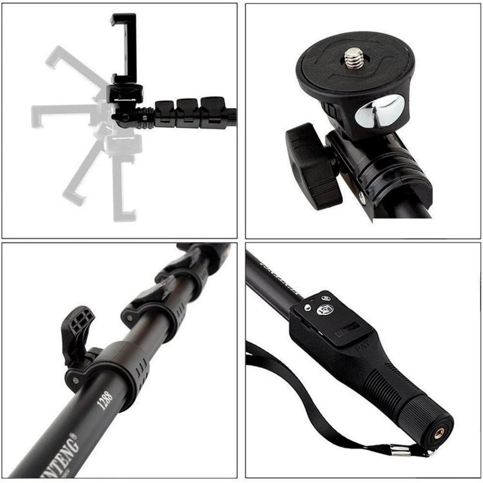 Набор для селфи Monopod Yunteng YT-1288 Bluetooth Black