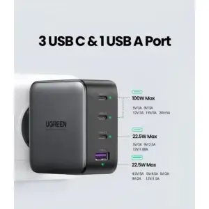 СЗУ UGREEN CD226 100W Wall Charger Black (40747)