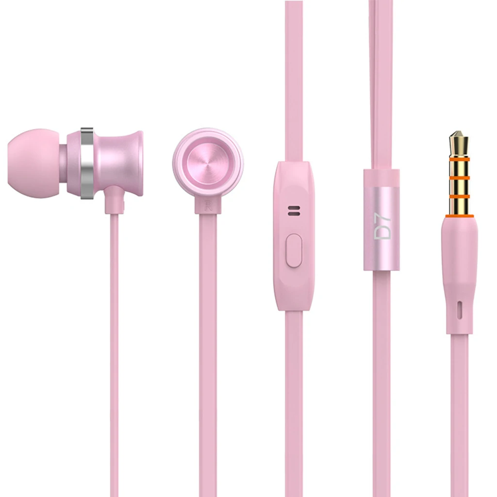 Наушники-вкладыши с микрофоном Yison D7 Pink