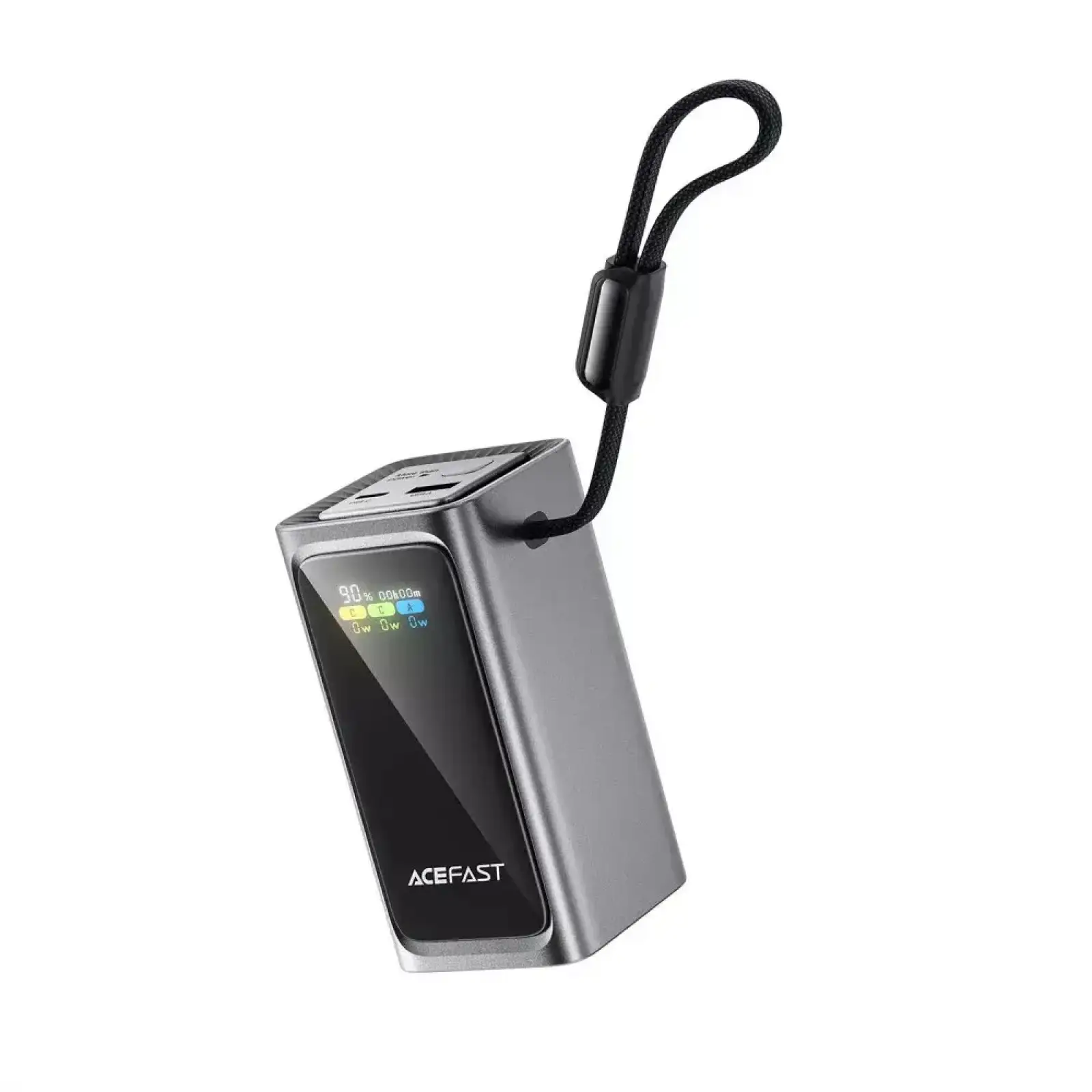 Зовнішній акумулятор ACEFAST M33 100W fast charging power bank with cable and TFT display 20 000 mAh Grey (6974316286363)
