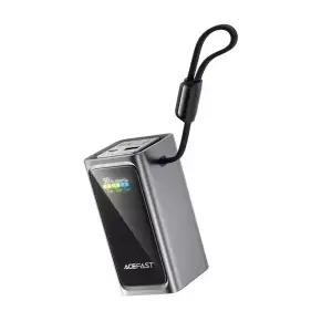 Зовнішній акумулятор ACEFAST M33 100W fast charging power bank with cable and TFT display 20 000 mAh Grey (6974316286363)