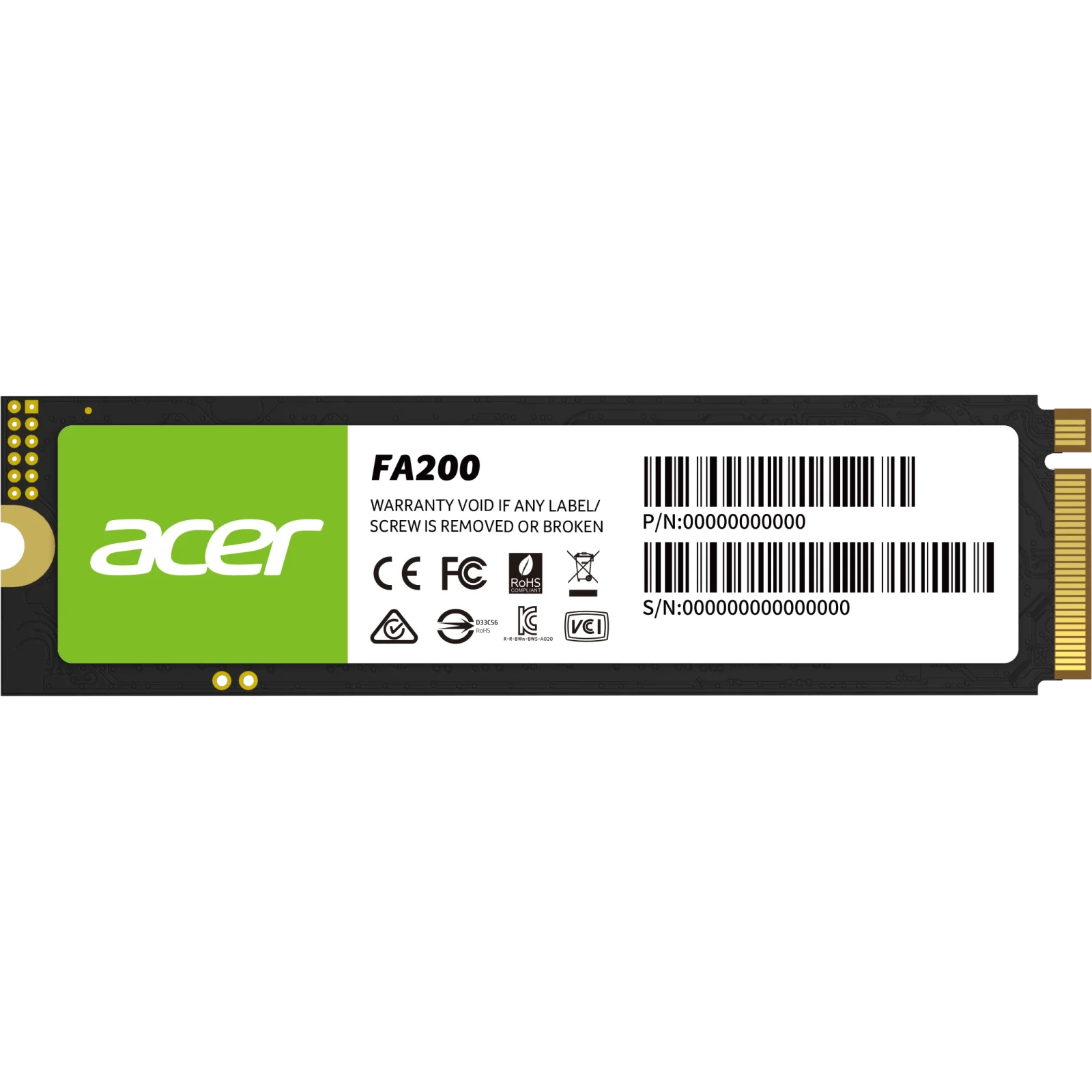Накопитель внутренний SSD Acer FA200 M.2 NVMe 4TB (BL.9BWWA.150) (FA200-4TB) UA