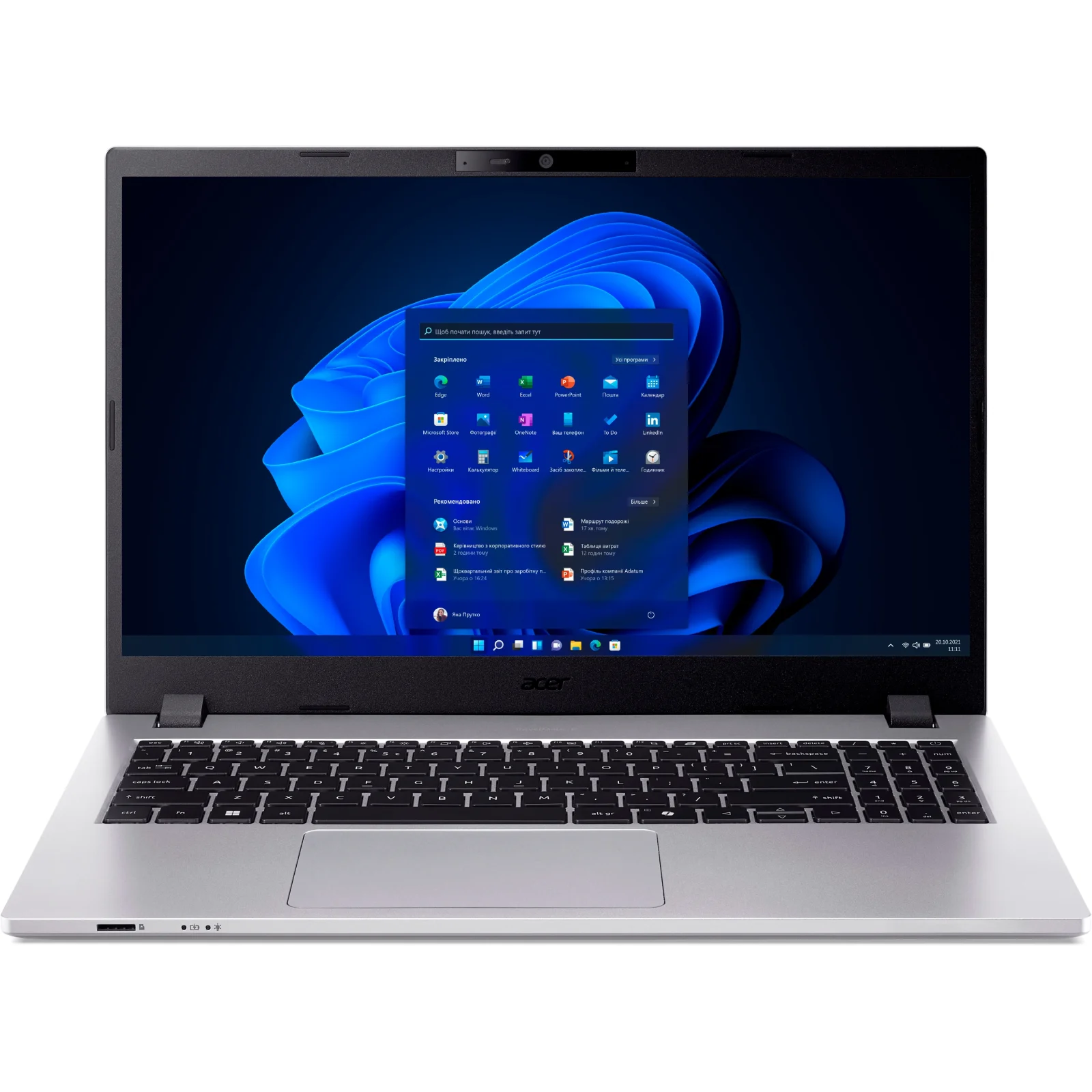 Ноутбук Acer TravelMate TMP215-55 Pure Silver (NX.BE0EU.006) UA