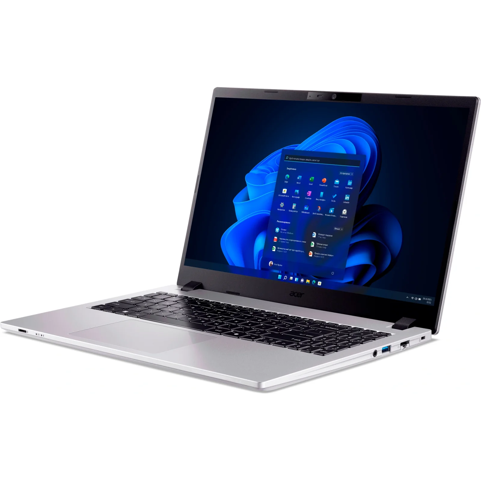 Ноутбук Acer TravelMate TMP215-55 Pure Silver (NX.BE0EU.006) UA