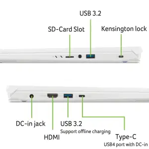 Ноутбук Acer Nitro V 14 ANV14-61 White (NH.QU6EU.002) UA