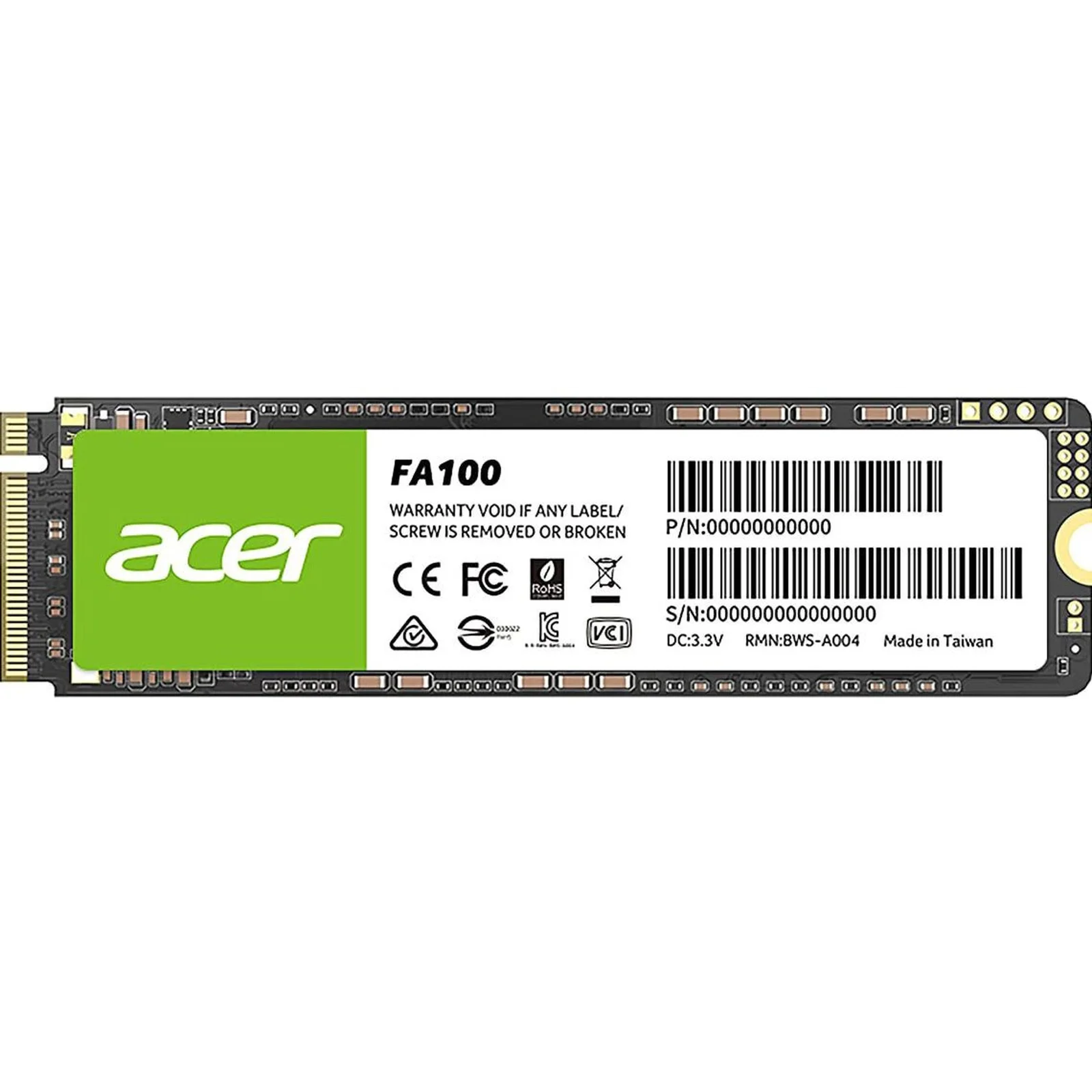 SSD накопитель Acer FA100 512 GB (BL.9BWWA.119)