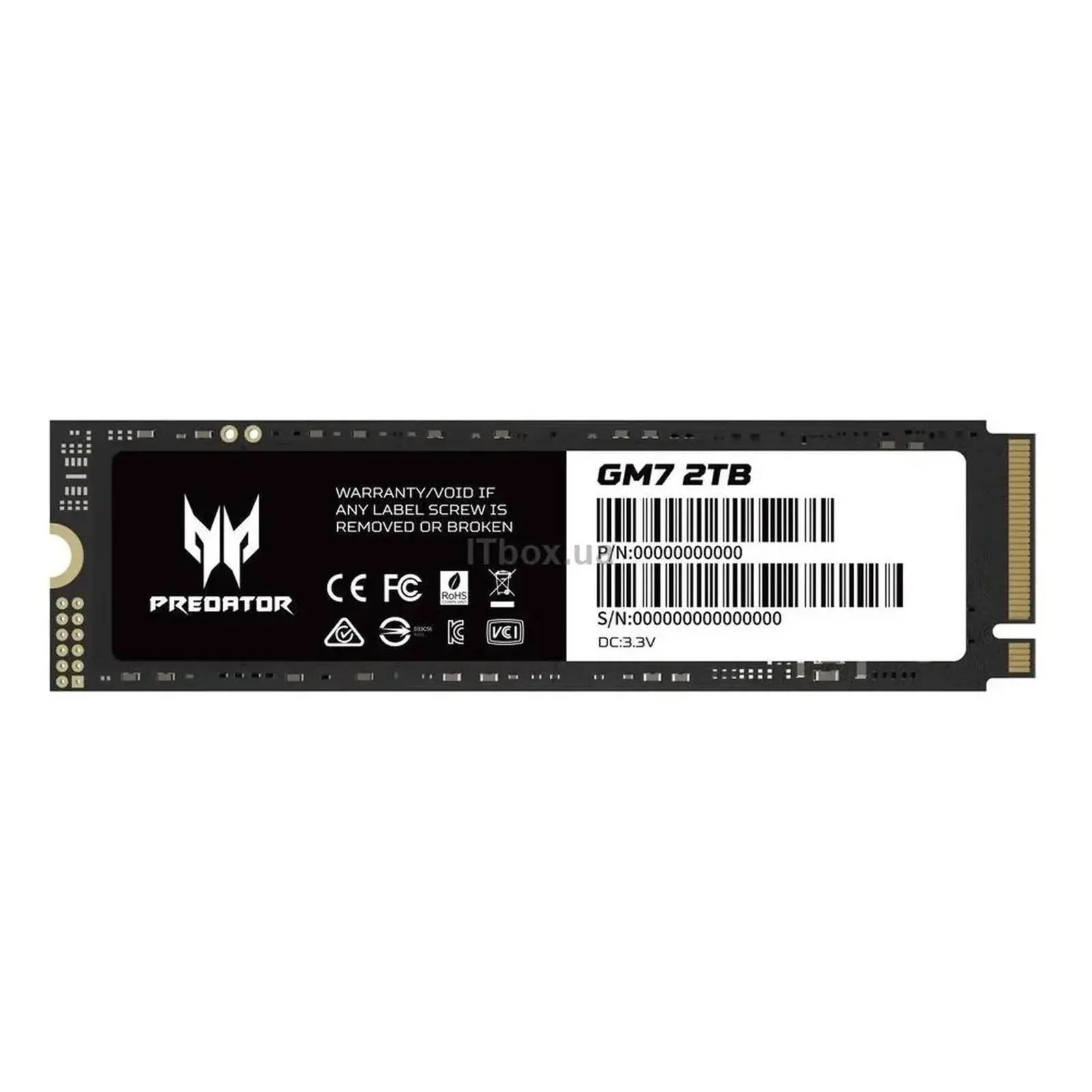 SSD внутренние M.2 2280 2TB GM7 Acer Predator (BL.9BWWR.119)