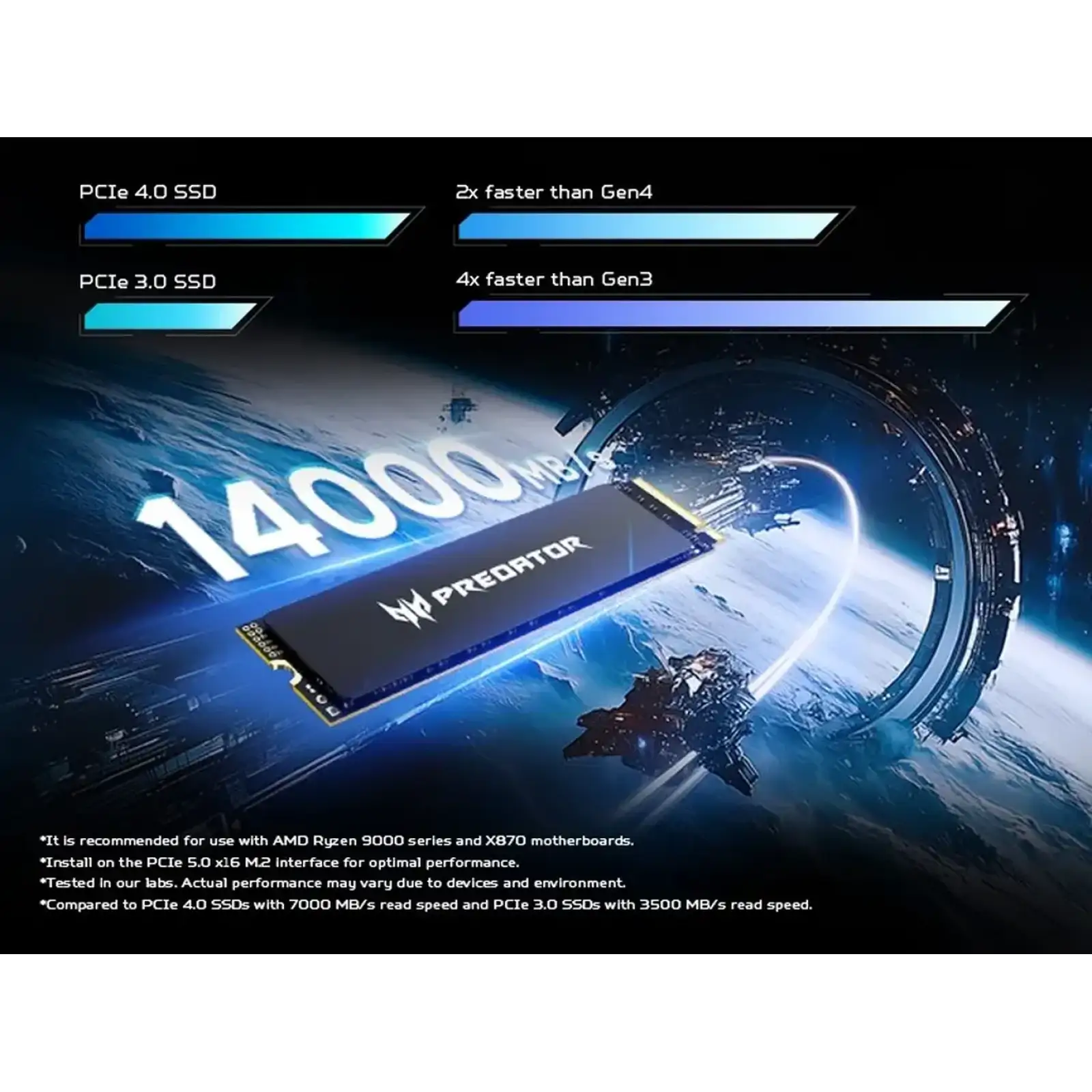 SSD накопитель Acer Predator GM9000 Heatsink 2 TB (BL.9BWWR.140)