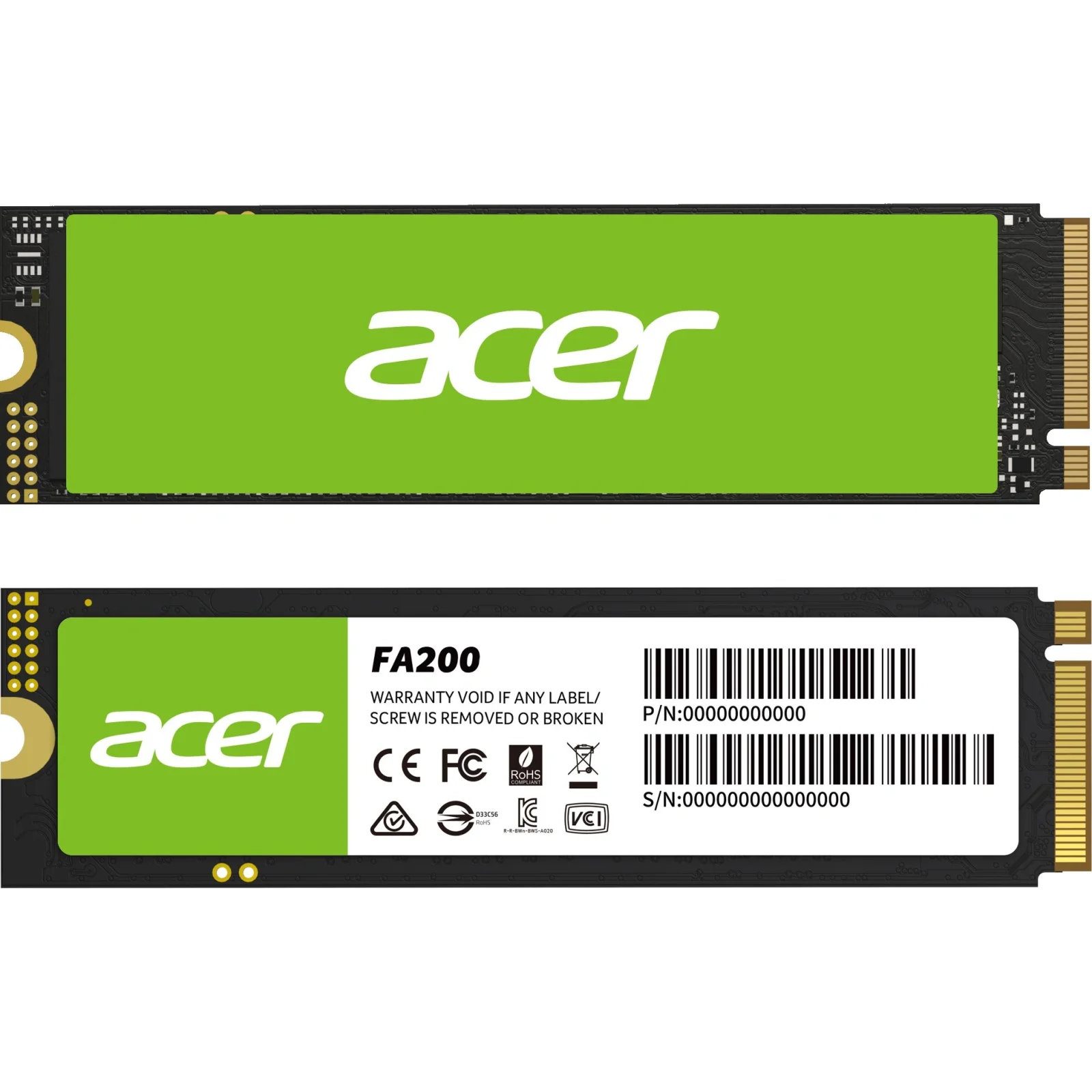 Накопитель внутренний SSD Acer FA200 M.2 NVMe 4TB (BL.9BWWA.150) (FA200-4TB) UA