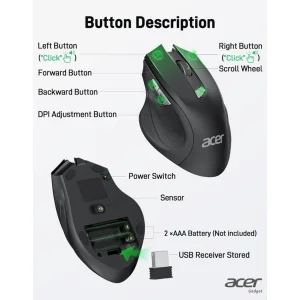 Мышь Acer OMR240 Wireless Black