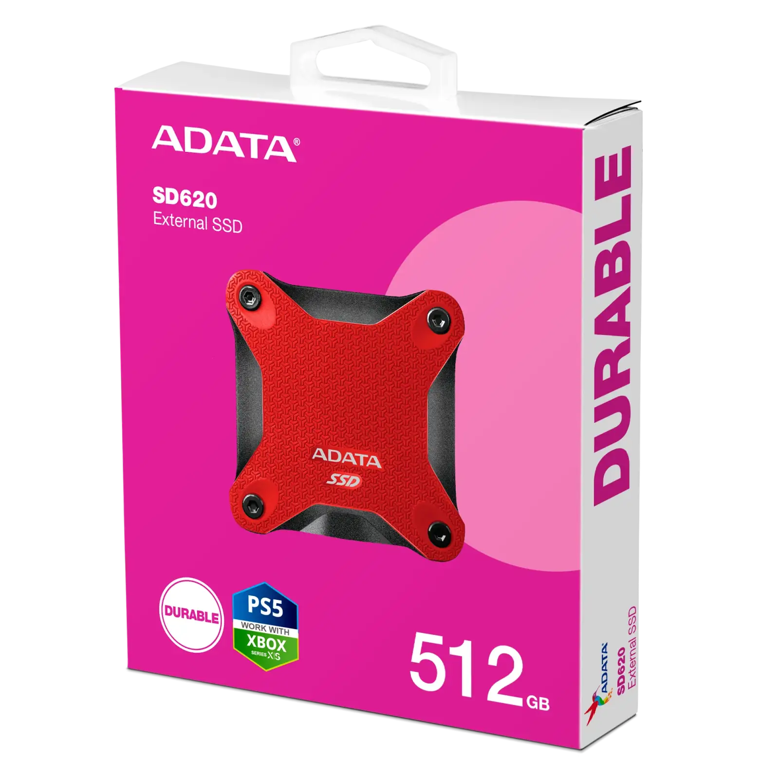 SSD зовнішній ADATA SD620 512GB USB3.2 520/460Mb/s, Red SD620-512GCRD