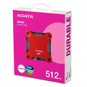 SSD зовнішній ADATA SD620 512GB USB3.2 520/460Mb/s, Red SD620-512GCRD