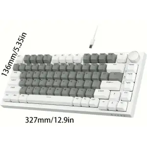 Клавіатура Ajazz AK820-Sea Salt Switch-Blue White Purple-RGB-DIY