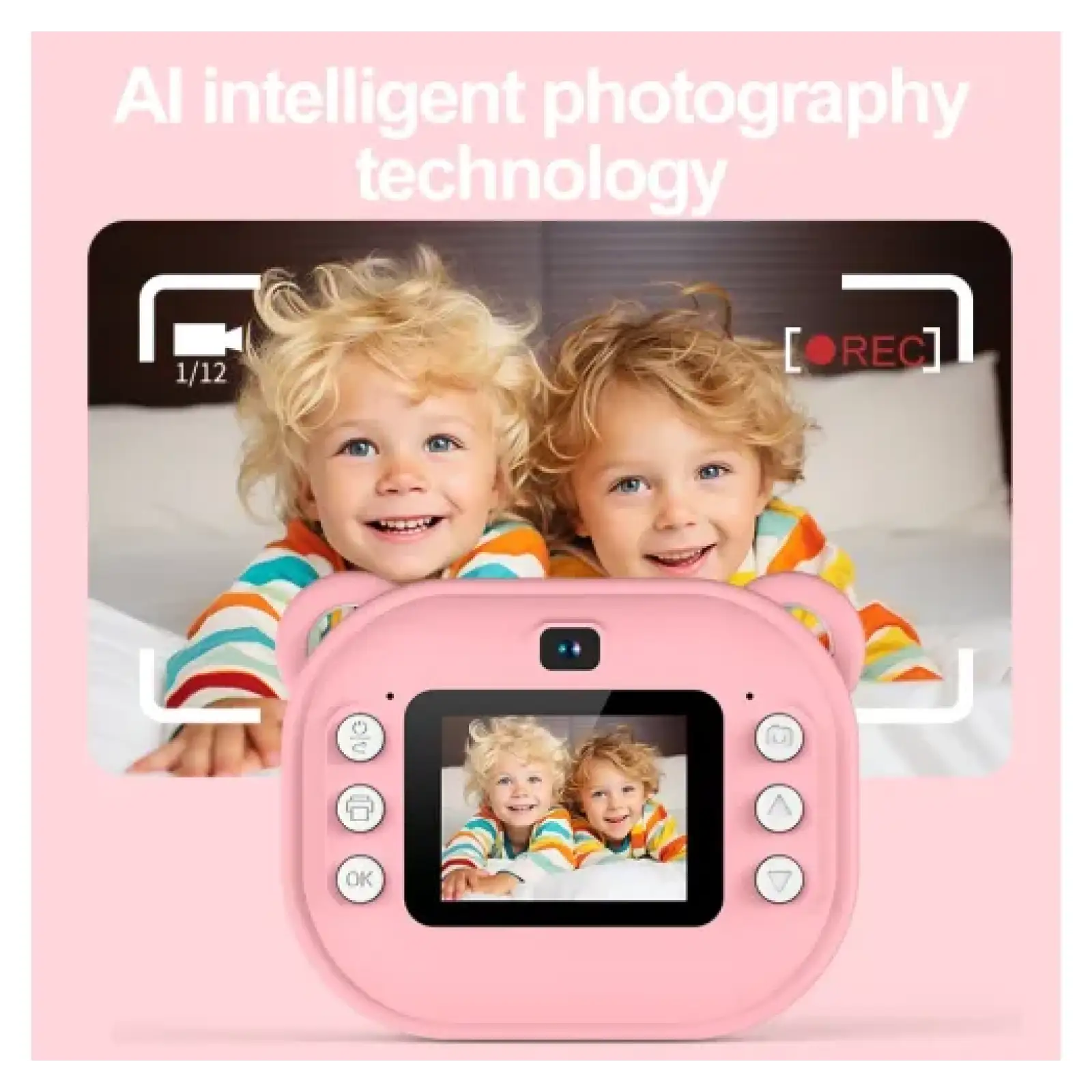 Дитячий фотоапарат Aloha baby Frog Pink (6948679457685)