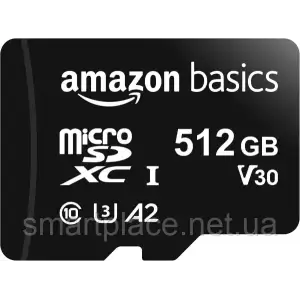 Карта памяти Amazon Basics microSDXC 100 Mbit/s A2 U3 512GB ABMSDXC-100A2U3-512GB