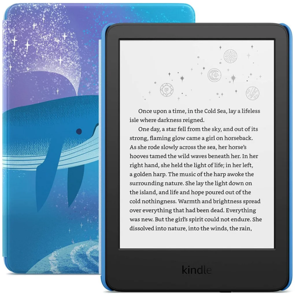 Електронна книга Amazon Kindle All-new Kids 11th Gen. 2022 16GB Black with Space Whale Cover