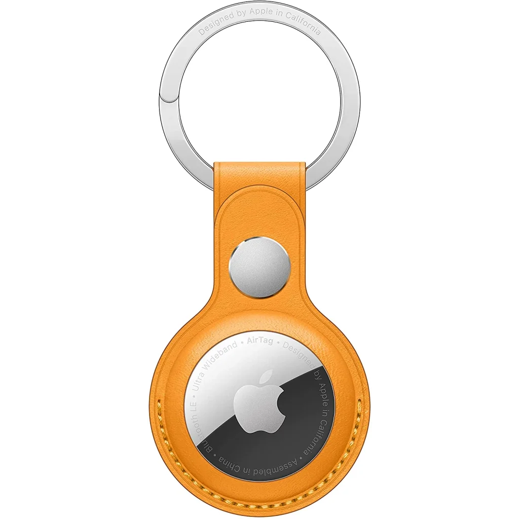 Чохол для пошукового брелка Apple AirTag Leather Key Ring California Poppy (MM083)