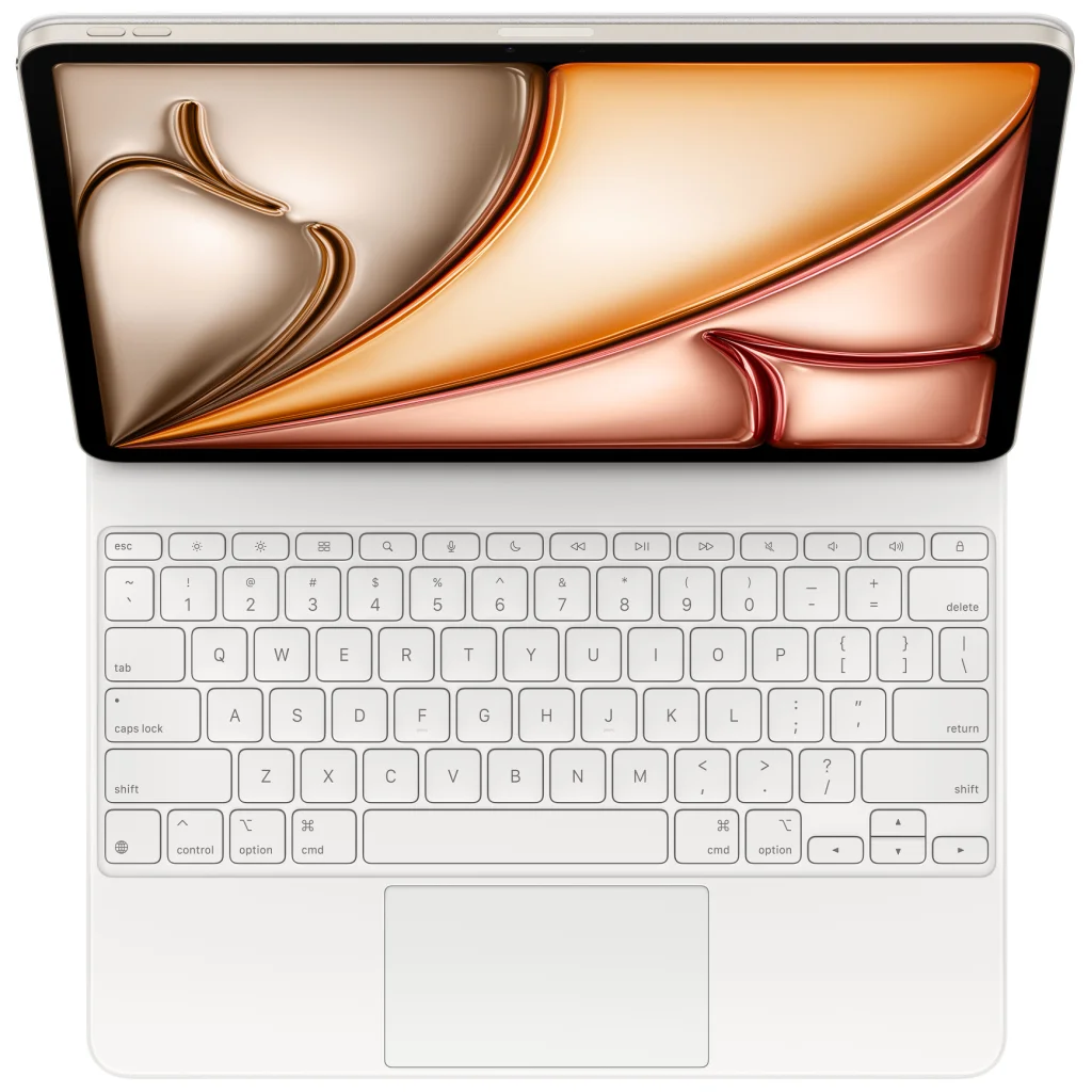 Чехол Apple iPad Air 13 2025 Magic Keyboard White (MDFW4) (Английская раскладка)