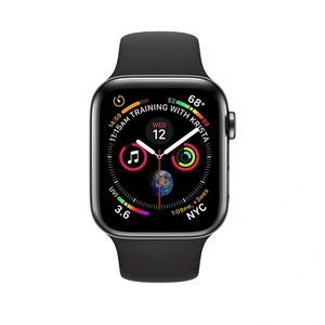 Apple Watch Series 4 GPS + Cellular 40mm Space Black Stainless Steel Case with Black Sport Band (MTUN2)