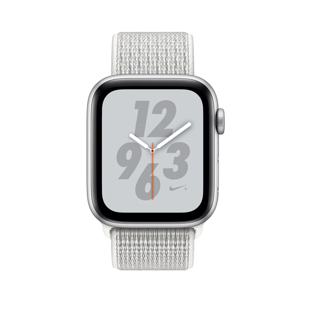 Apple Watch Nike+ Series 4 GPS 44mm Silver Aluminum Case with Summit White Nike Sport Loop (MU7H2)