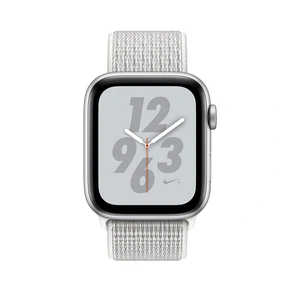 Apple Watch Nike+ Series 4 GPS 44mm Silver Aluminum Case with Summit White Nike Sport Loop (MU7H2)