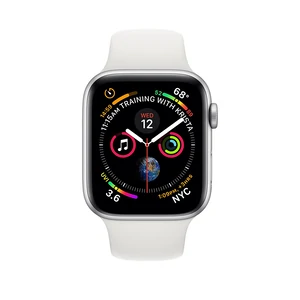 Apple Watch Series 4 GPS + Cellular 44mm Silver Aluminum Case with White Sport Band (MTUU2, MTVR2)