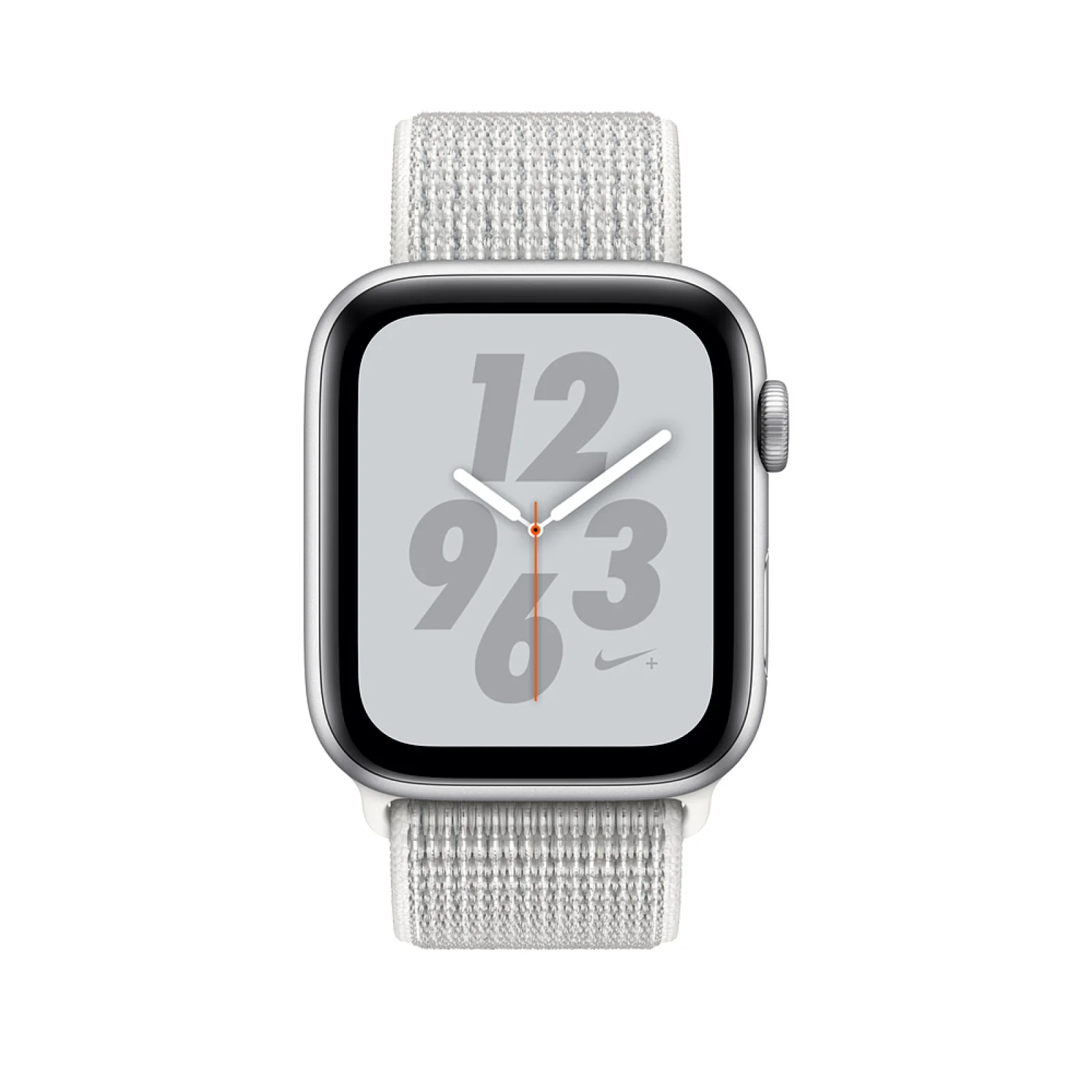 Apple Watch Nike+ Series 4 GPS + Cellular 44mm Silver Aluminum Case with Summit White Nike Sport Loop (MTXA2)