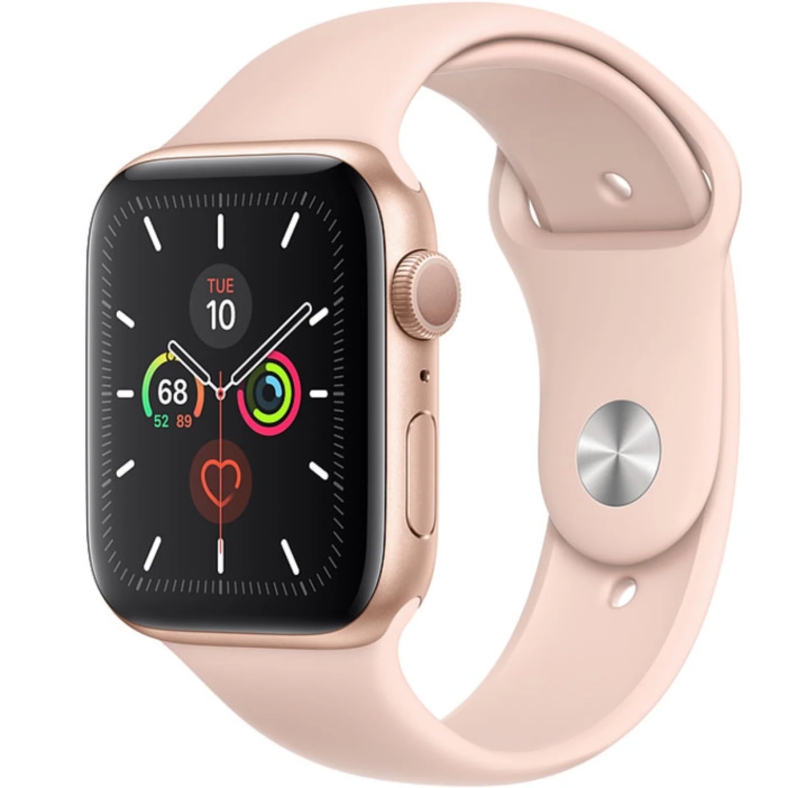 Apple Watch Series 5 GPS 40mm Gold Aluminum Case with Pink Sand Sport Band (MWV72)