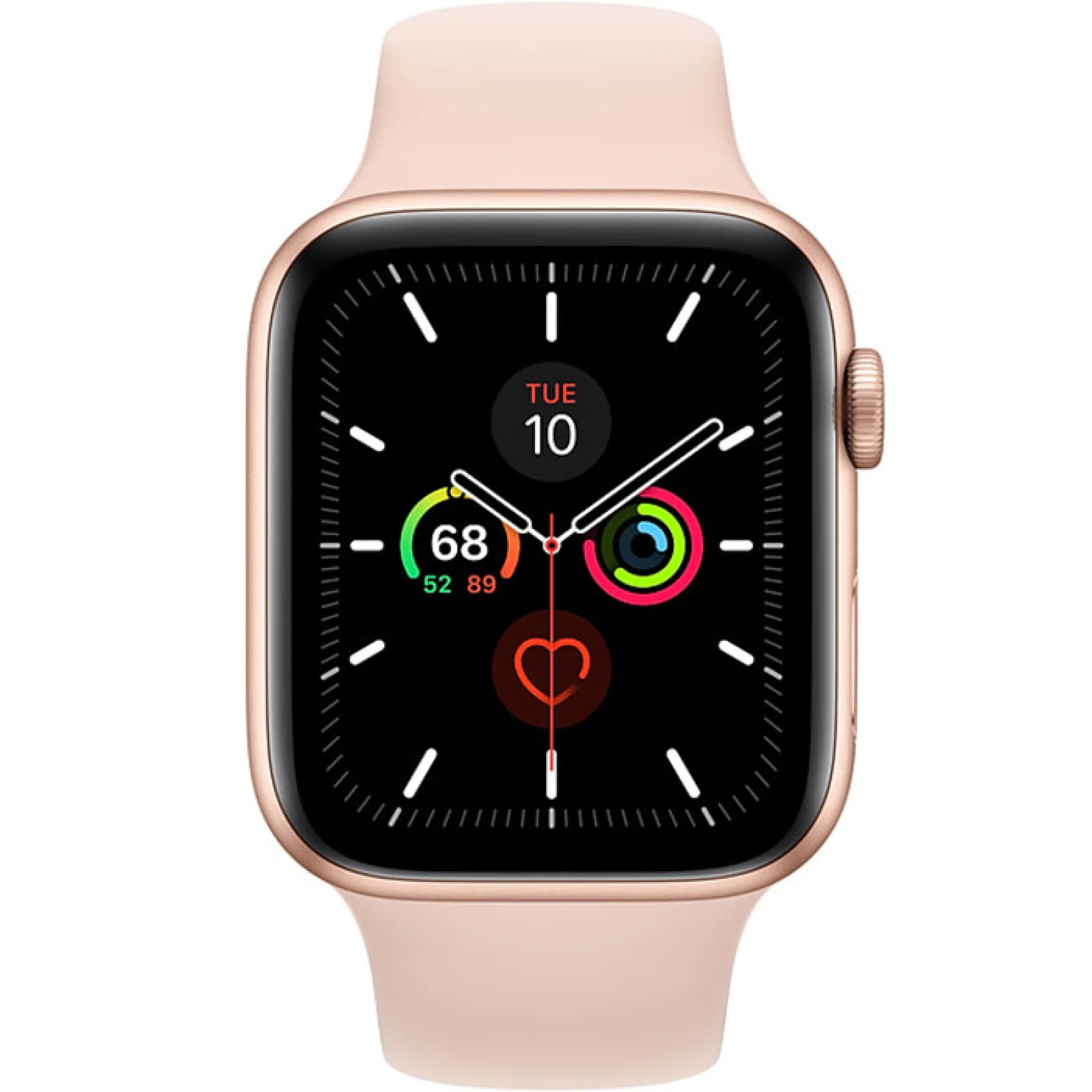 Apple Watch Series 5 GPS + LTE 44mm Gold Aluminum Case with Pink Sand Sport Band (MWW02)