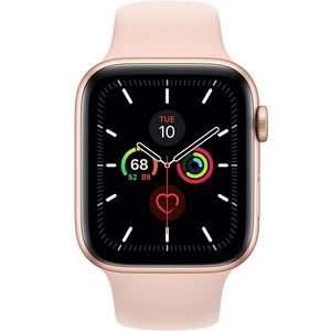 Apple Watch Series 5 GPS + LTE 44mm Gold Aluminum Case with Pink Sand Sport Band (MWW02)