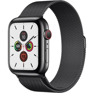 Смарт-часы Apple Watch Series 5 GPS + LTE 44mm Space Black Stainless Steel Case with Black Milanese Loop (MWW82, MWWL2)