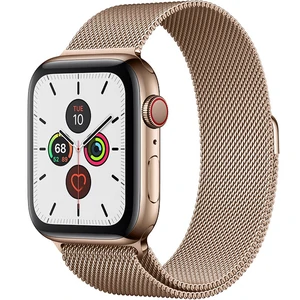 Смарт-часы Apple Watch Series 5 GPS + LTE 44mm Gold Stainless Steel Case with Gold Milanese Loop (MWW62, MWWJ2)