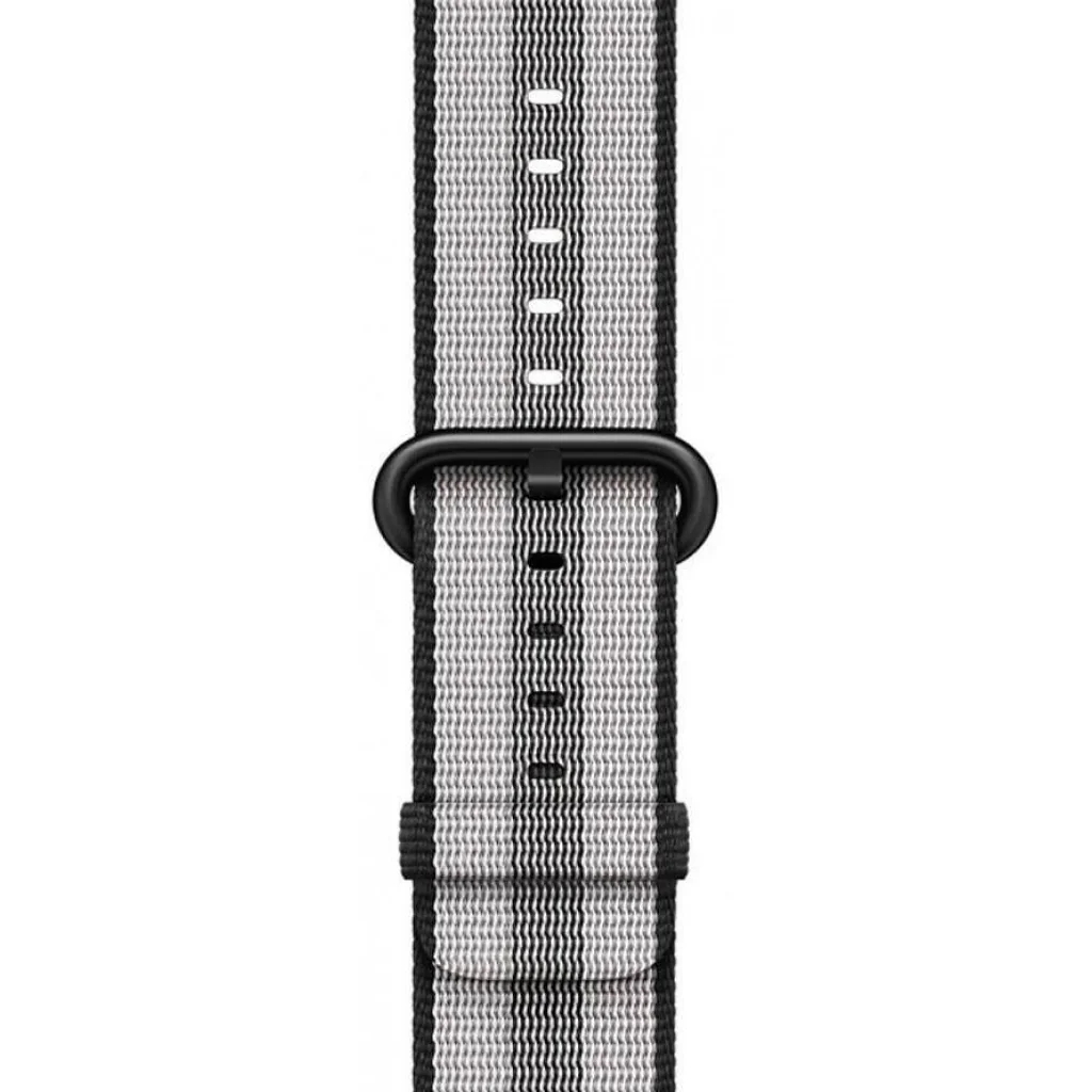 Ремінець Apple Black Stripe Woven Nylon Band для Apple Watch 44mm, 45mm, 46mm, 49mm (MQVR2)