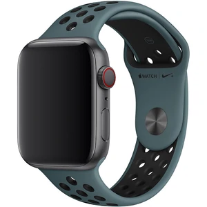 Колір: Блакитний - Ремінець Apple Celestial Teal/Black Nike Sport Band S/M & M/L для Apple Watch 44mm (MTP32)