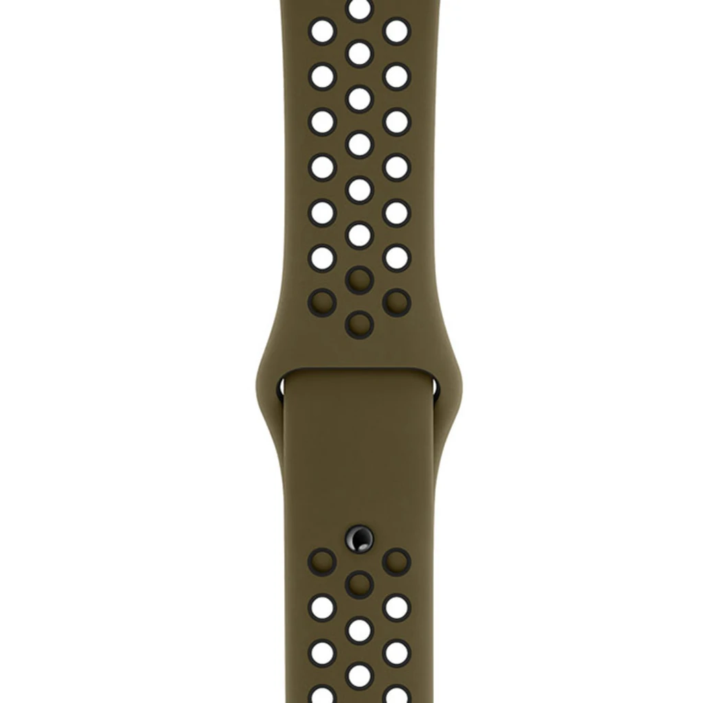 Ремешок Apple Olive Flak/Black Nike Sport Band S/M & M/L для Watch 44mm (MTP42)
