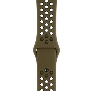 Ремешок Apple Olive Flak/Black Nike Sport Band S/M & M/L для Watch 44mm (MTP42)