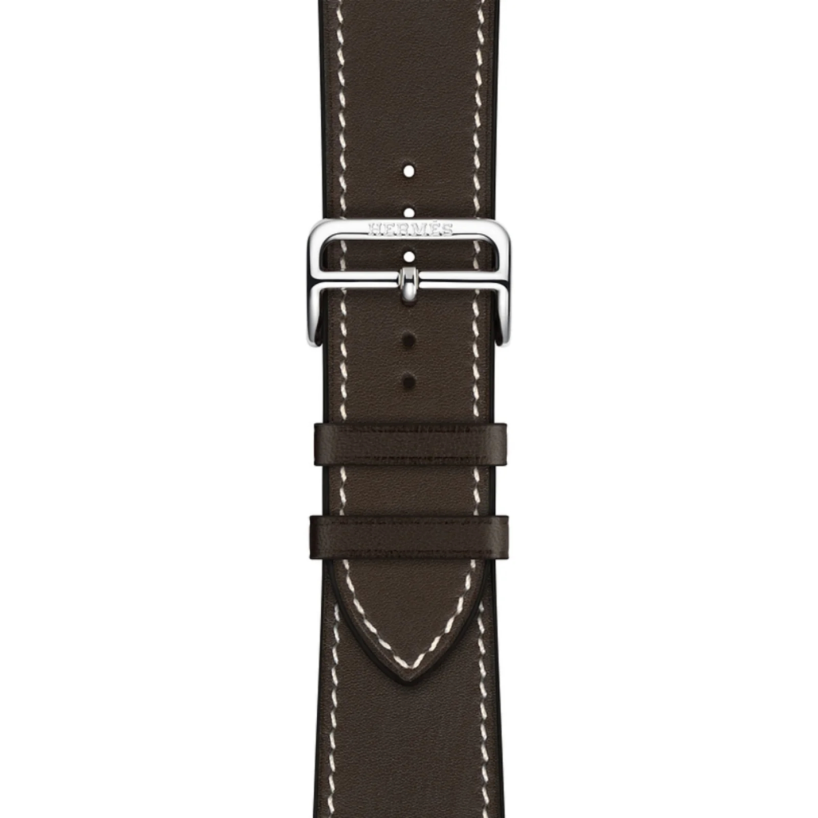 Ремінець Apple Ebene Barenia Leather Single Tour Deployment Buckle для Apple Watch Hermes 44mm (MTQG2)