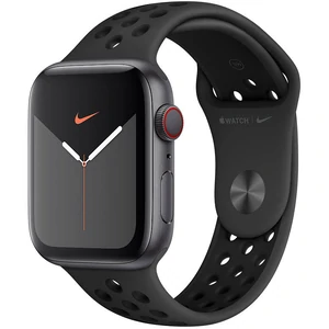 Колір: Чорний - Ремінець Apple Anthracite/Black Nike Sport Band S/M & M/L для Apple Watch 44mm (MX8E2)