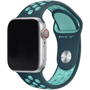 Колір: Синій - Ремінець Apple Nike Sport Band Midnight Turquoise/Aurora Green для Apple Watch 42mm, 44mm (MXR12)