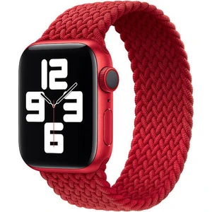 Цвет: Красный - Ремешок Apple Product Red Braided Solo Loop Size 7 для Apple Watch 42mm, 44mm, 45mm, 49mm (ML6W3)