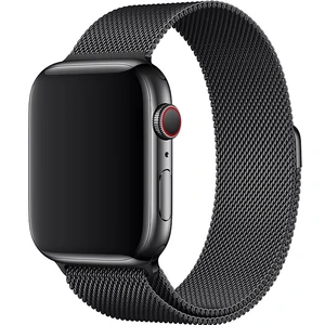Колір: Чорний - Ремінець Apple Milanese Loop Space Black для Apple Watch 44mm (MTU52)