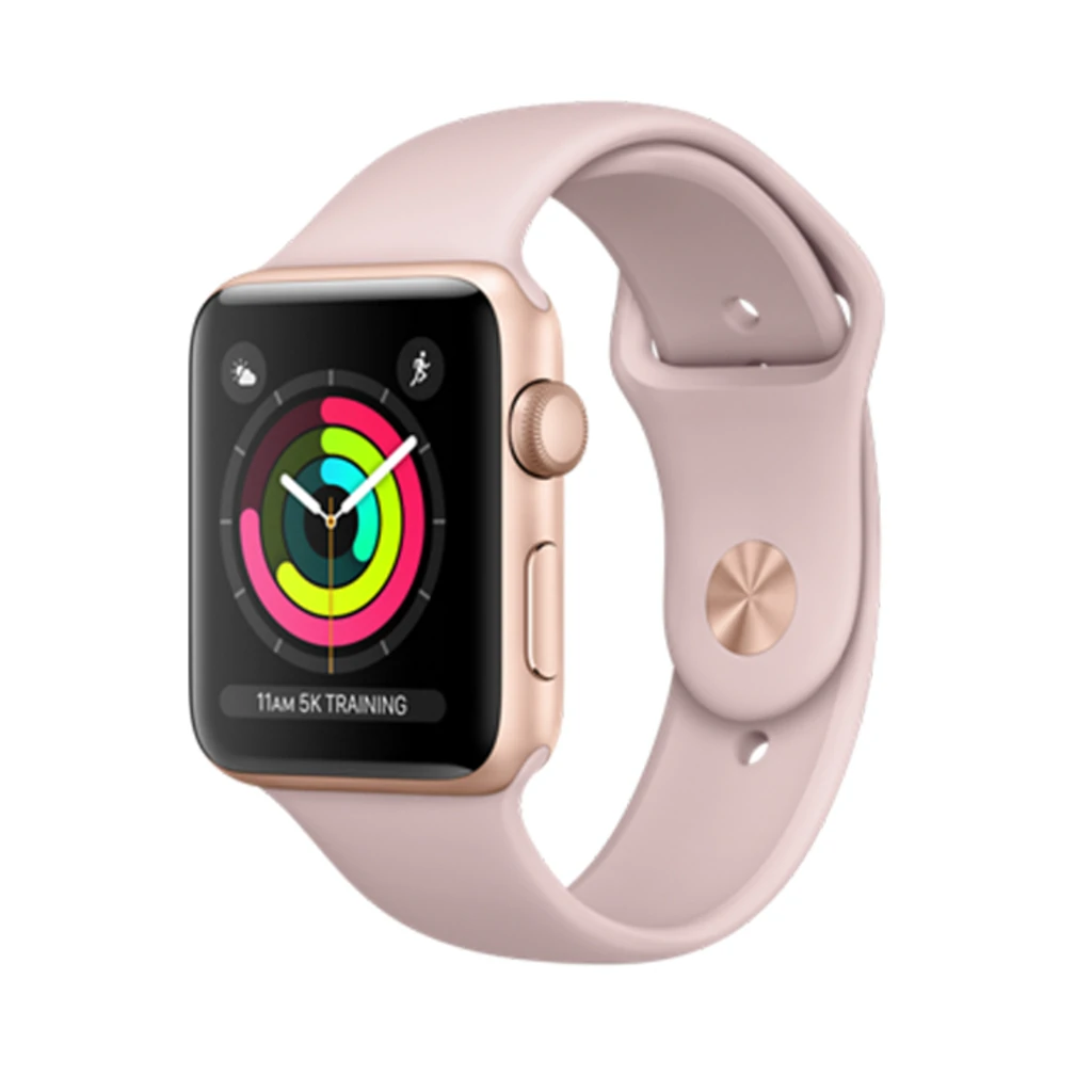 Apple Watch Series 3 GPS 38mm Gold Aluminum with Pink Sand Sport Band (MQKW2)