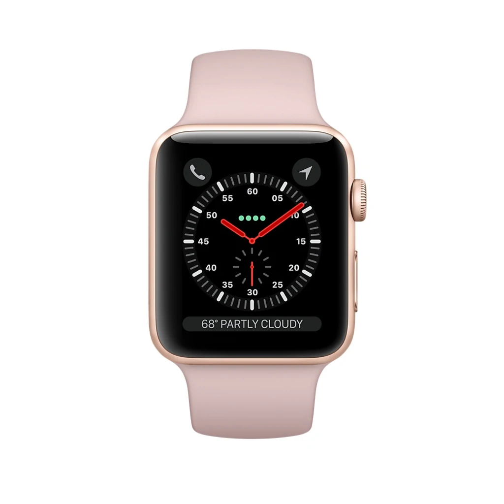 Apple Watch Series 3 GPS 38mm Gold Aluminum with Pink Sand Sport Band (MQKW2)