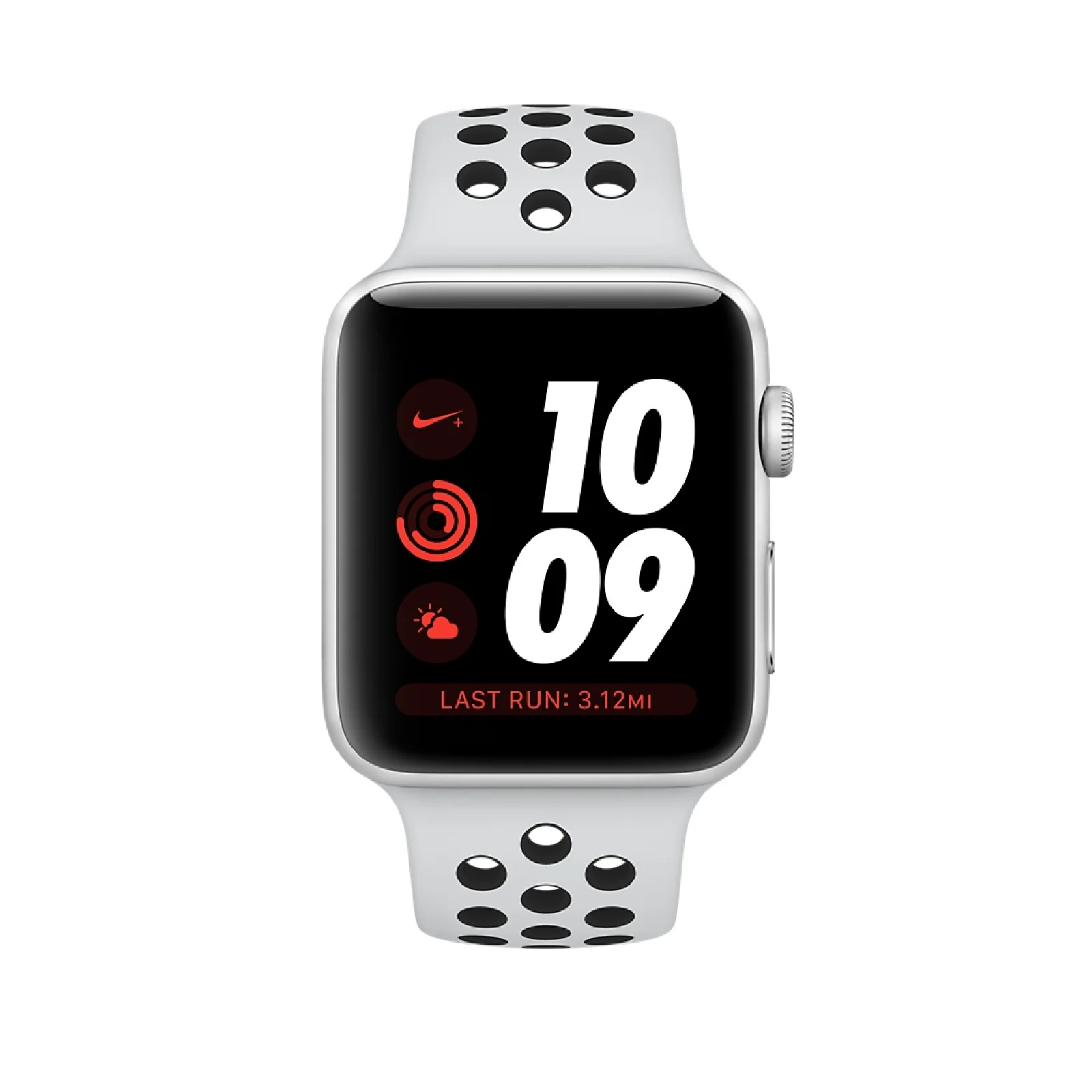 Apple Watch Nike+ Series 3 GPS + Cellular 42mm Silver Aluminum with Pure Platinum/Black Sport Band (MQLC2)